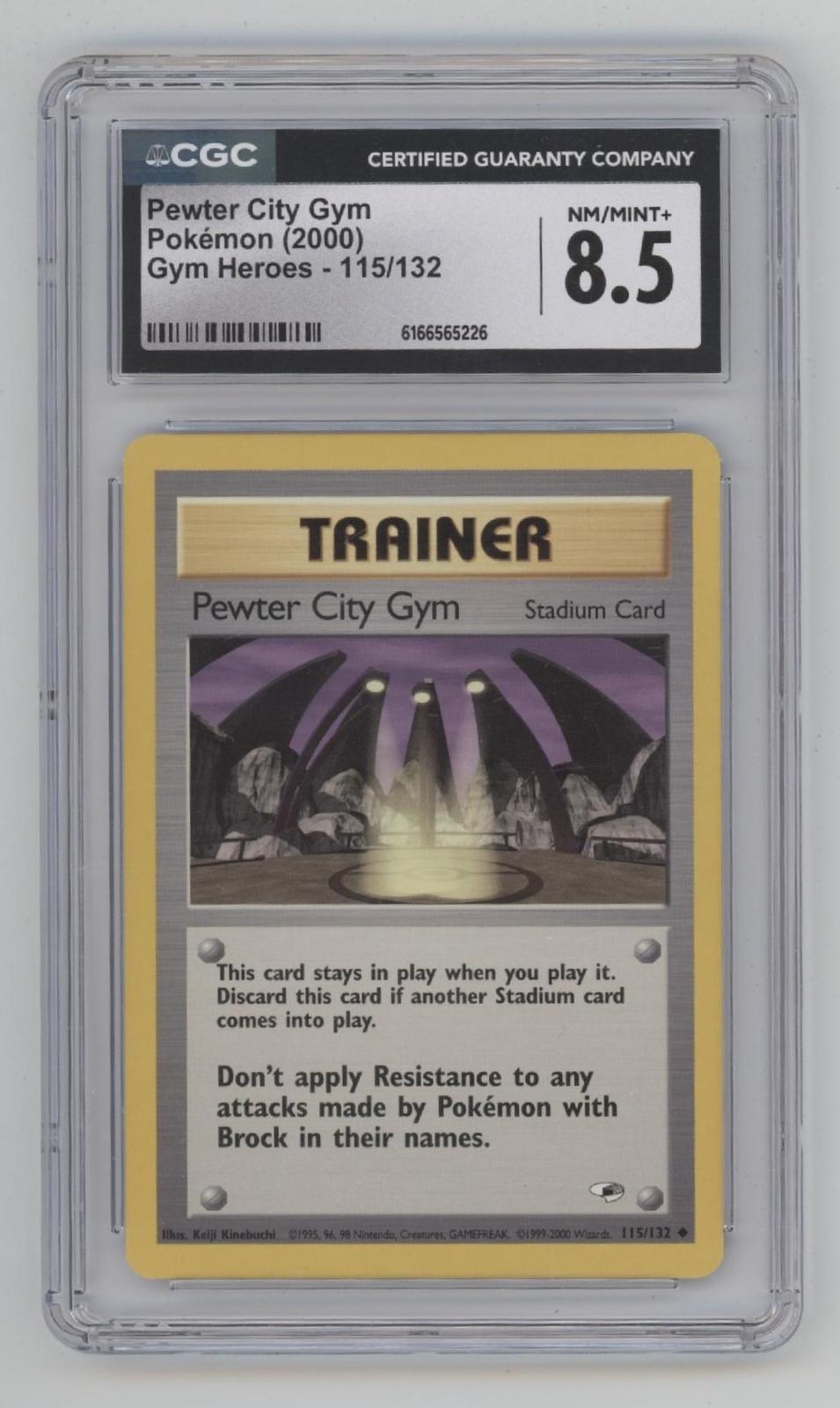 Pewter City Gym Pokemon Gym Heroes #115 CGC 8.5