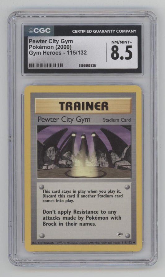 Pewter City Gym Pokemon Gym Heroes #115 CGC 8.5