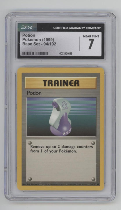 Potion Pokemon Base Set #94 CGC 7