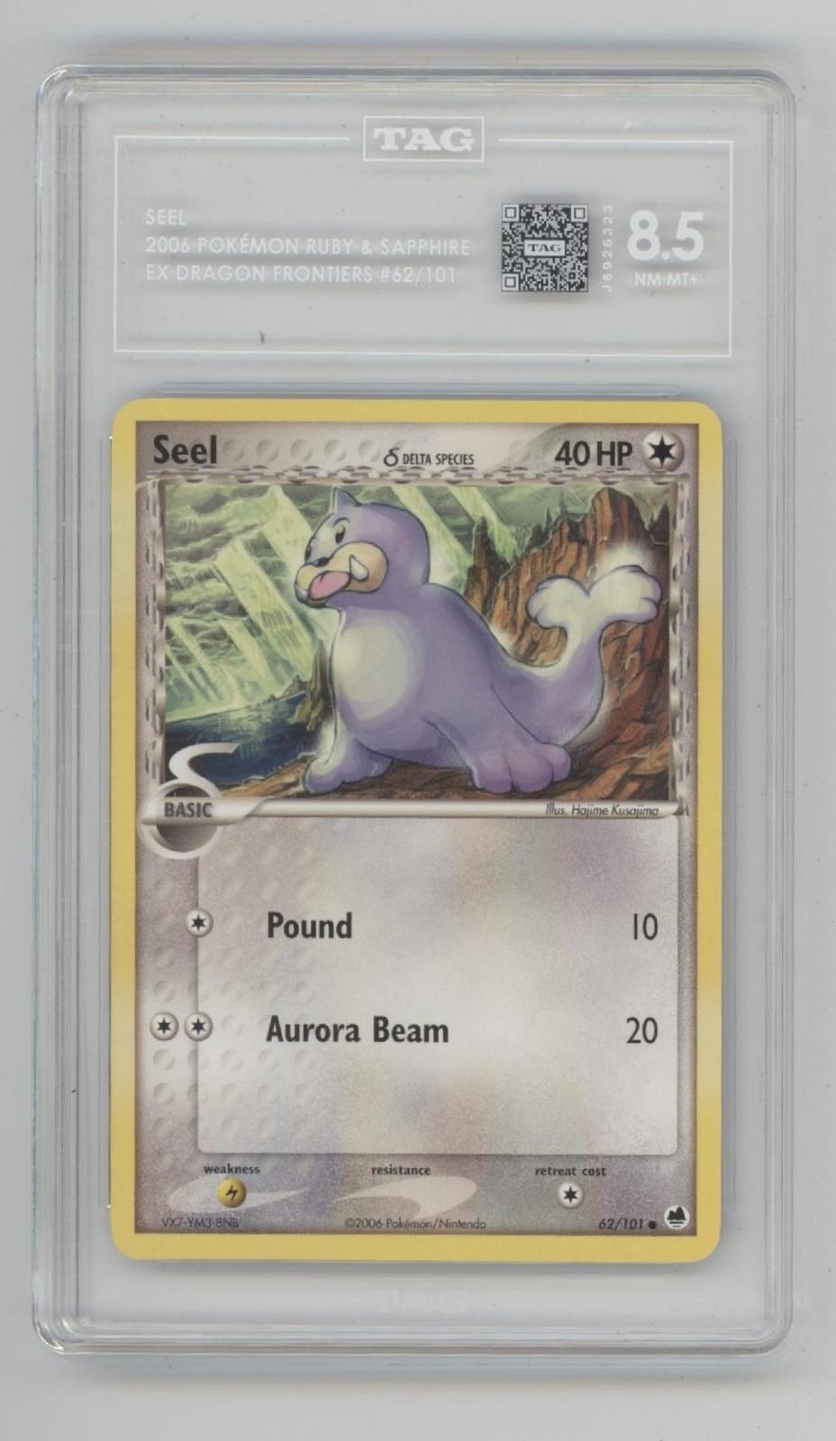 Seel Pokemon ex Dragon Frontiers #62 TAG 8.5
