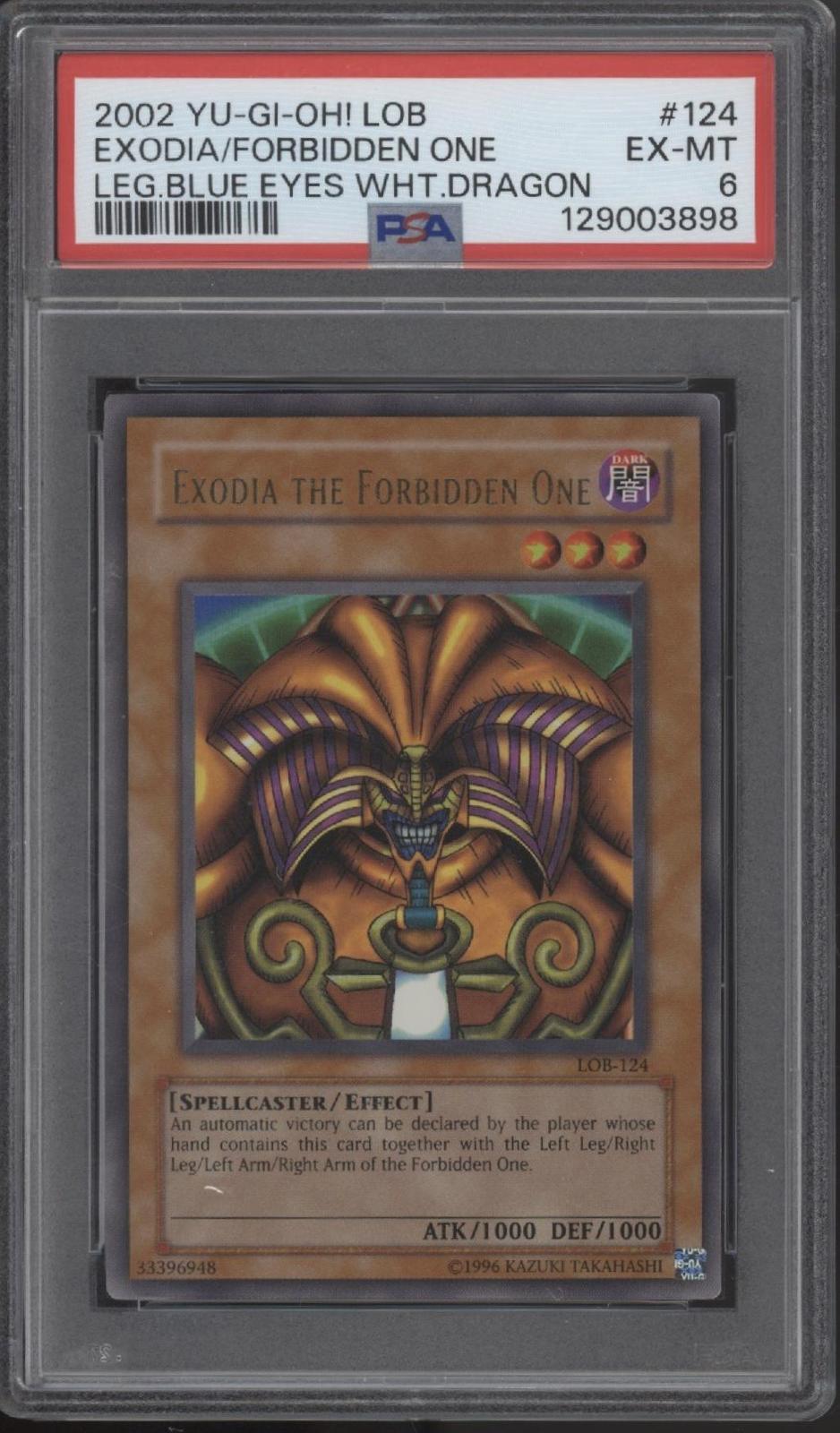 Exodia the Forbidden One Yu-Gi-Oh! LOB #124 PSA 6