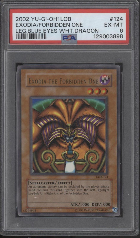Exodia the Forbidden One Yu-Gi-Oh! LOB #124 PSA 6