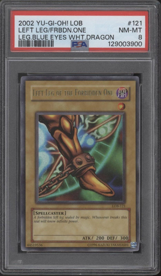 Left Leg of the Forbidden One Yu-Gi-Oh! LOB #121 PSA 8