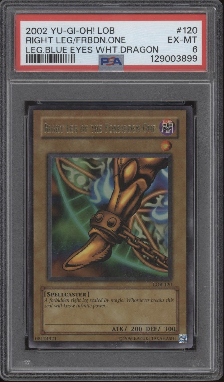 Right Leg of the Forbidden One Yu-Gi-Oh! LOB #120 PSA 6
