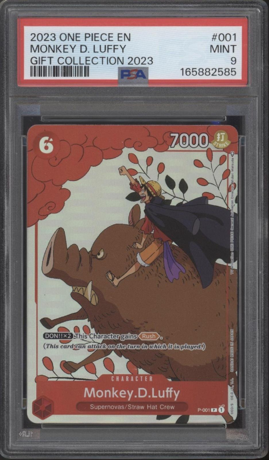 Monkey D Luffy One Piece Card Game Gift Collection 2023 #001 PSA 9