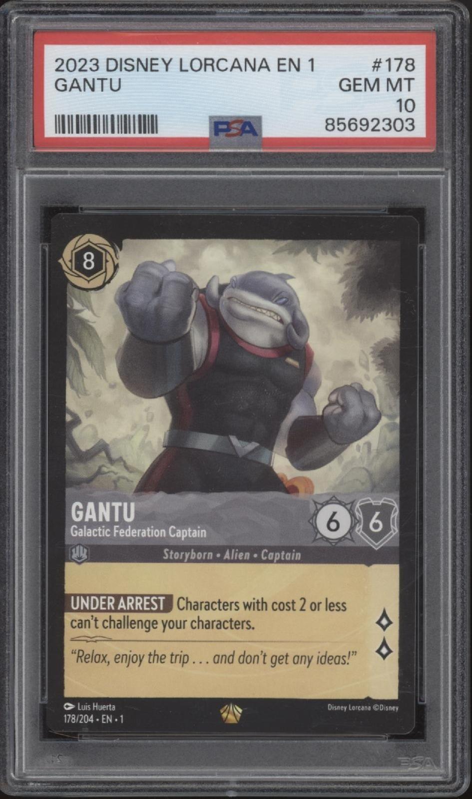 Gantu Galactic Federation Captain Disney Lorcana The First Chapter 178 PSA 10 #1