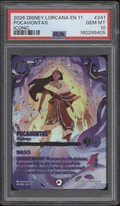 Pocahontas Peacekeeper Disney Lorcana Winterspell Iconic #241 PSA 10