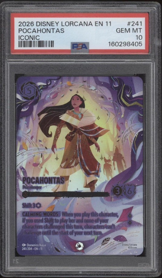 Pocahontas Peacekeeper Disney Lorcana Winterspell Iconic #241 PSA 10
