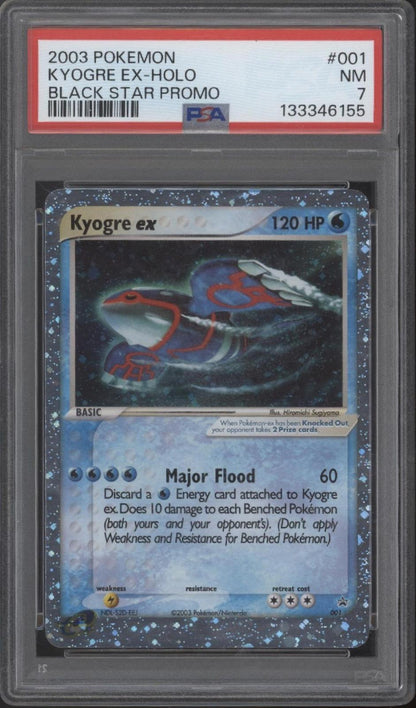 Kyogre ex Pokemon Black Star Promo Holo #001 PSA 7