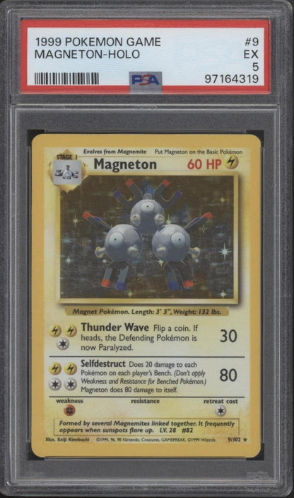 Magneton Pokemon Base Set Holo #9 PSA 5