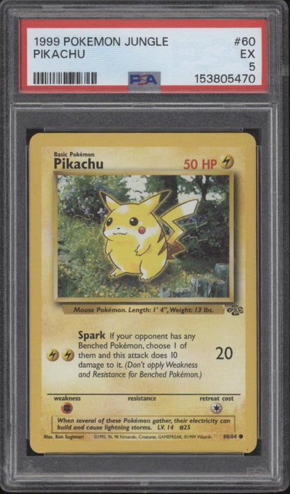 Pikachu Pokemon Jungle #60 PSA 5