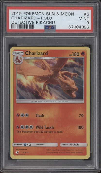Charizard Pokemon Detective Pikachu Holo #5 PSA 9