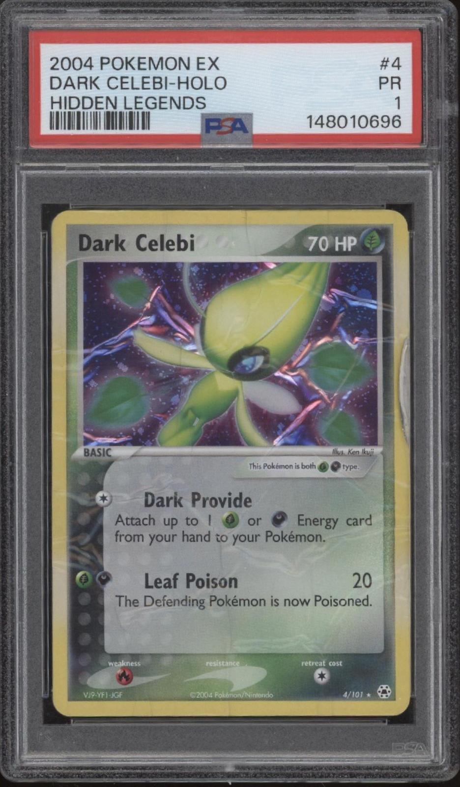 Dark Celebi Pokemon Hidden Legends Holo #4 PSA 1