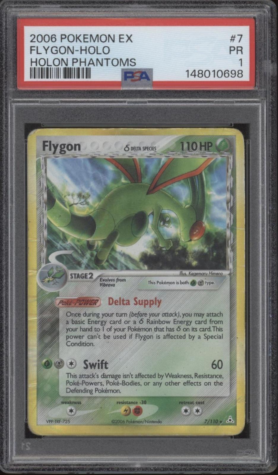 Flygon Pokemon Holon Phantoms Holo #7 PSA 1