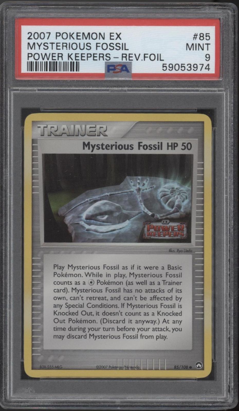 Mysterious Fossil Pokemon Power Keepers Reverse Holo #85 PSA 9