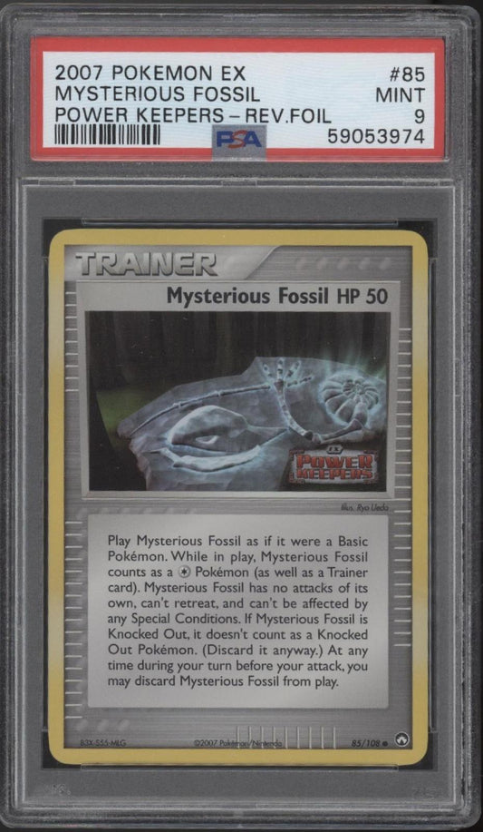 Mysterious Fossil Pokemon Power Keepers Reverse Holo #85 PSA 9