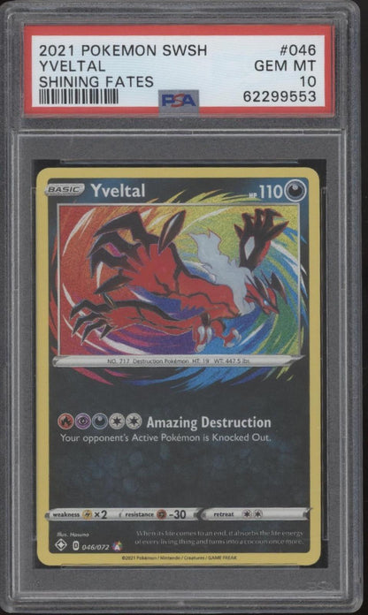 Yveltal Pokemon Shining Fates #046 PSA 10