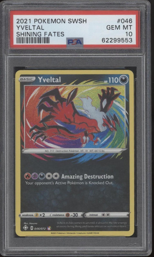 Yveltal Pokemon Shining Fates #046 PSA 10
