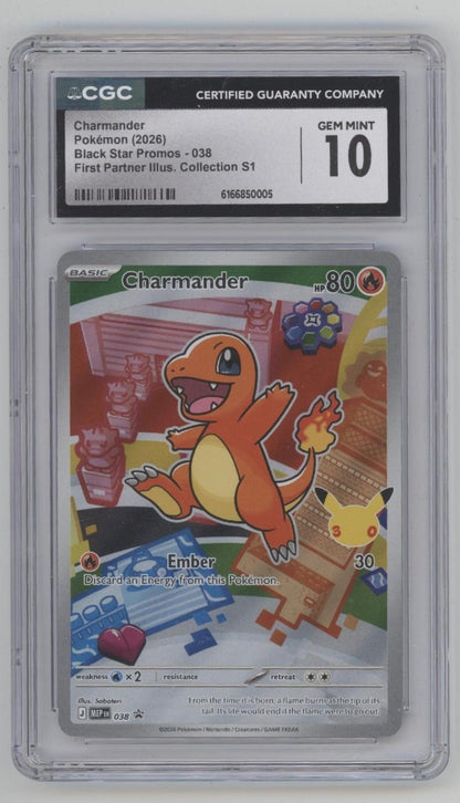Charmander Pokemon First Partner Illustration Collection Series 1 #038 CGC 10 #3