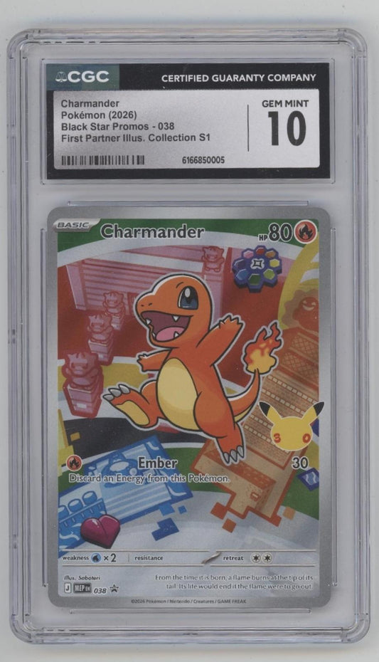 Charmander Pokemon First Partner Illustration Collection Series 1 #038 CGC 10 #3