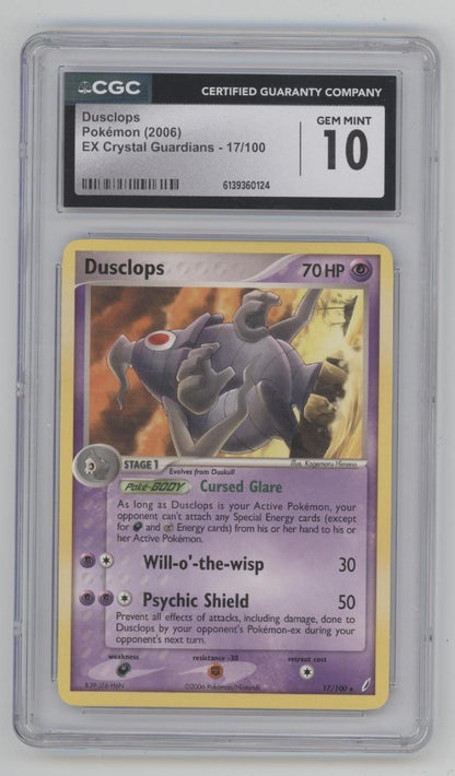 Dusclops Pokemon EX Crystal Guardians #17 CGC 10