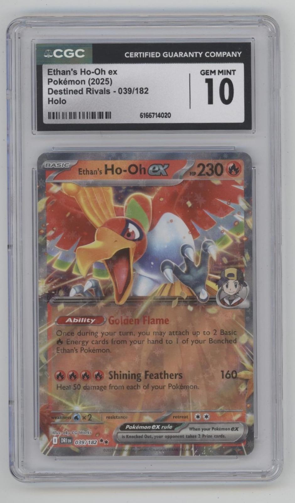 Ethan's Ho-Oh ex Pokemon Destined Rivals Holo #039 CGC 10