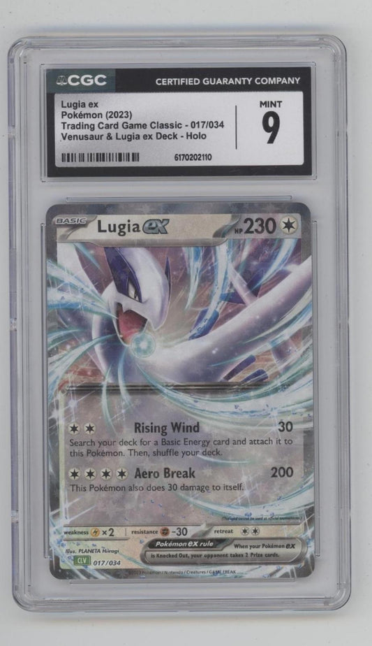Lugia ex Pokemon Venusaur & Lugia ex Deck Holo #017 CGC 9