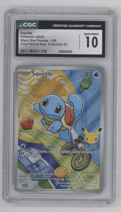 Squirtle Pokemon First Partner Illustration Contest Series 1 #039 CGC 10 #3