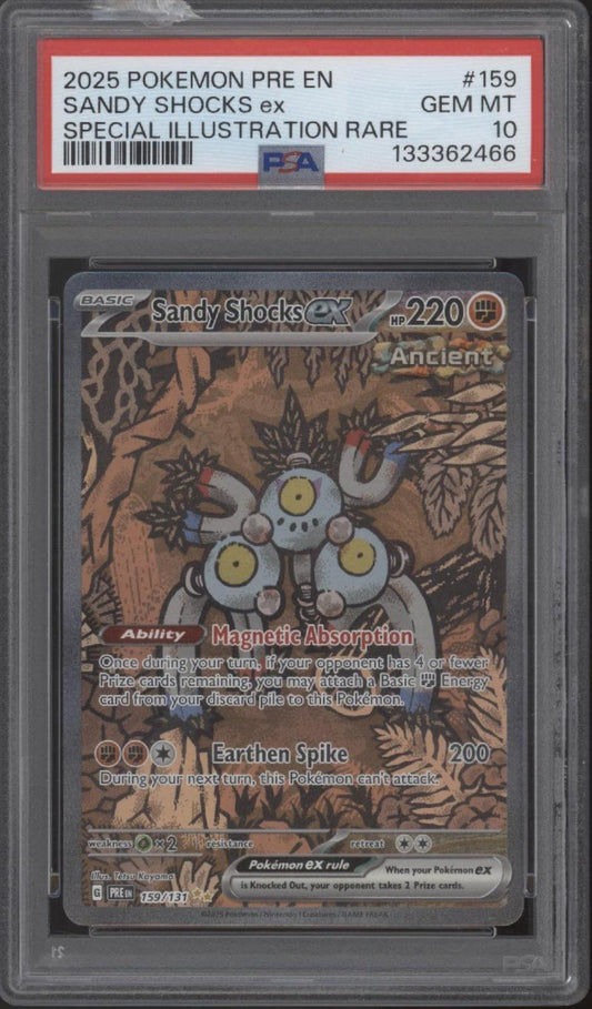 Sandy Shocks ex Pokemon Prismatic Evolutions Special Illustration #159 PSA 10