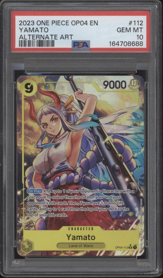 Yamato One Piece Card Game OP04 Alternate Art #112 PSA 10