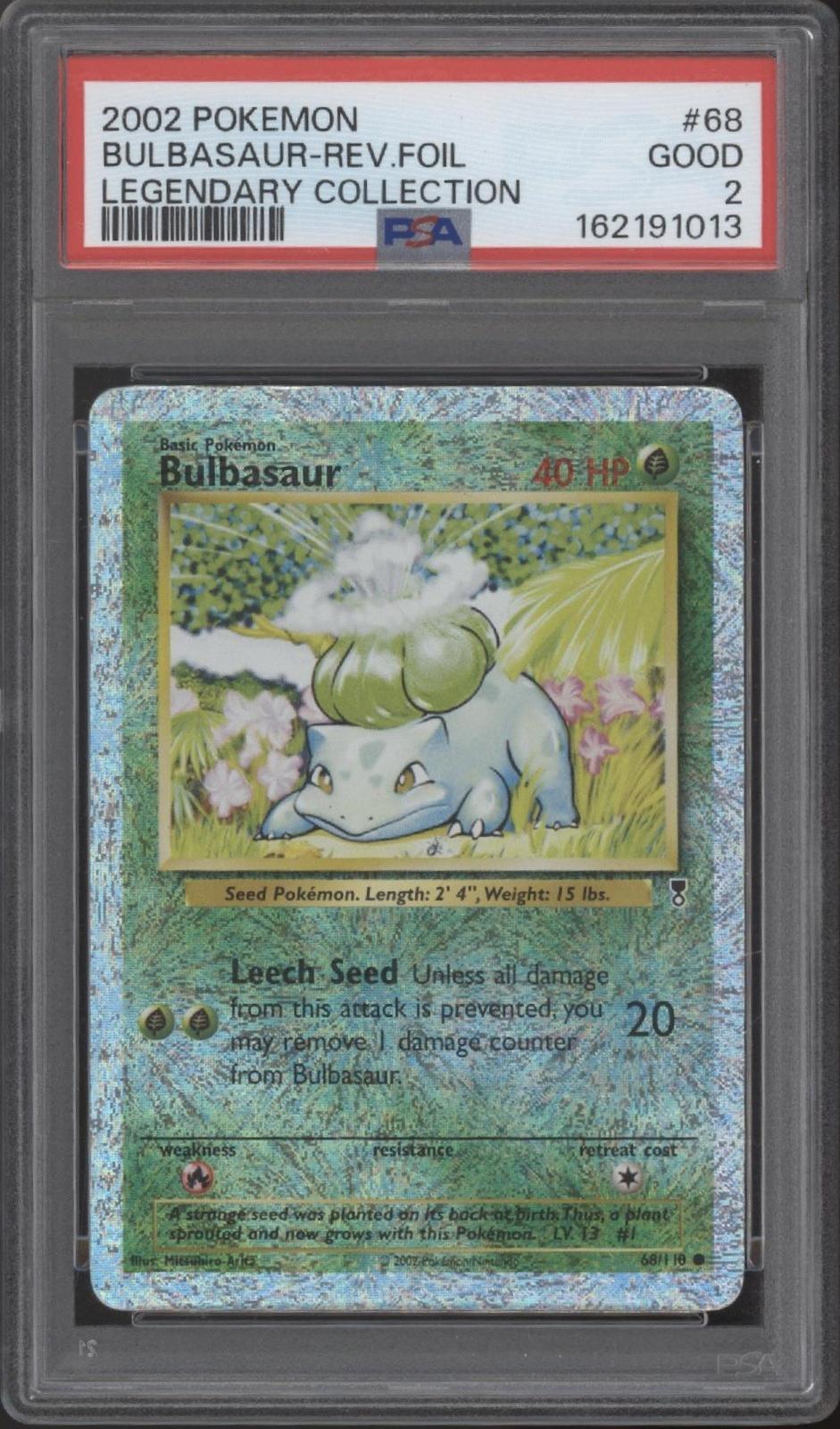 Bulbasaur Pokemon Legendary Collection Reverse Holo #68 PSA 2