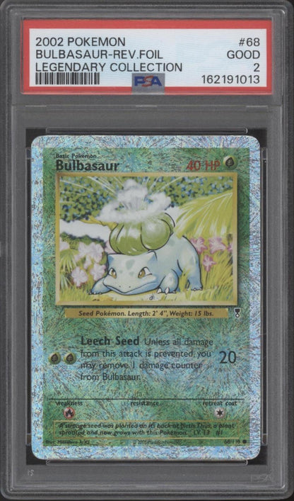 Bulbasaur Pokemon Legendary Collection Reverse Holo #68 PSA 2