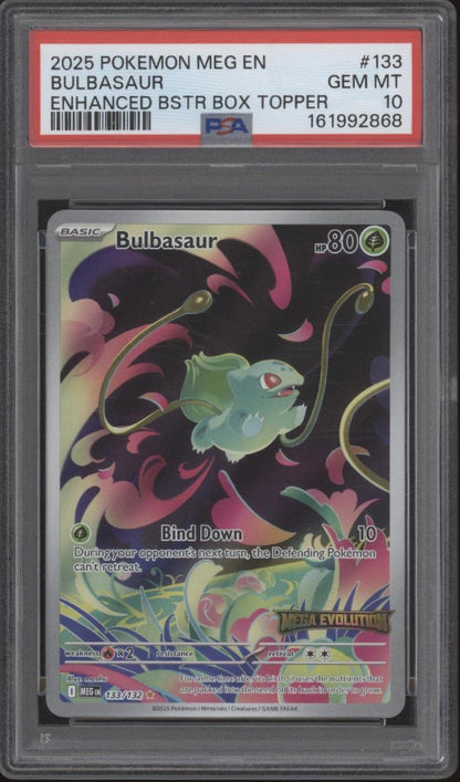 Bulbasaur Pokemon Mega Evolutions Enhanced Topper #133 PSA 10