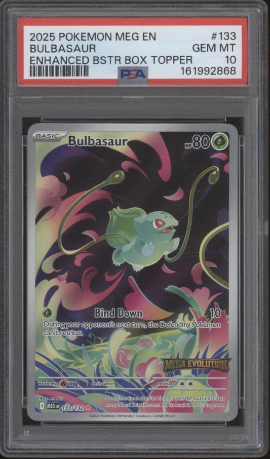 Bulbasaur Pokemon Mega Evolutions Enhanced Topper #133 PSA 10