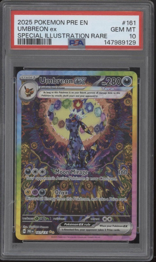 Umbreon ex Pokemon Prismatic Evolutions Special Illustration Rare #161 PSA 10