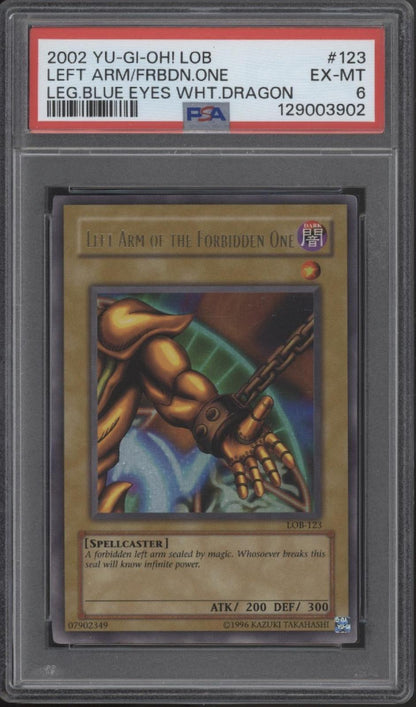 Left Arm of the Forbidden One Yu-Gi-Oh! LOB #123 PSA 6