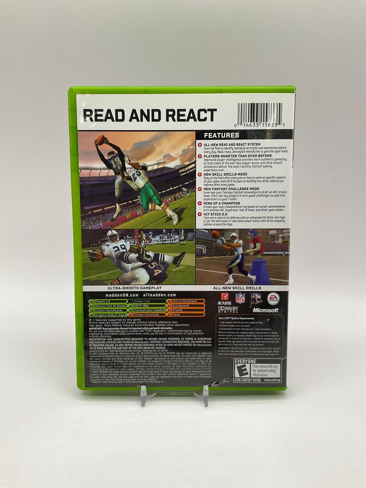 Madden 2008 Xbox Used