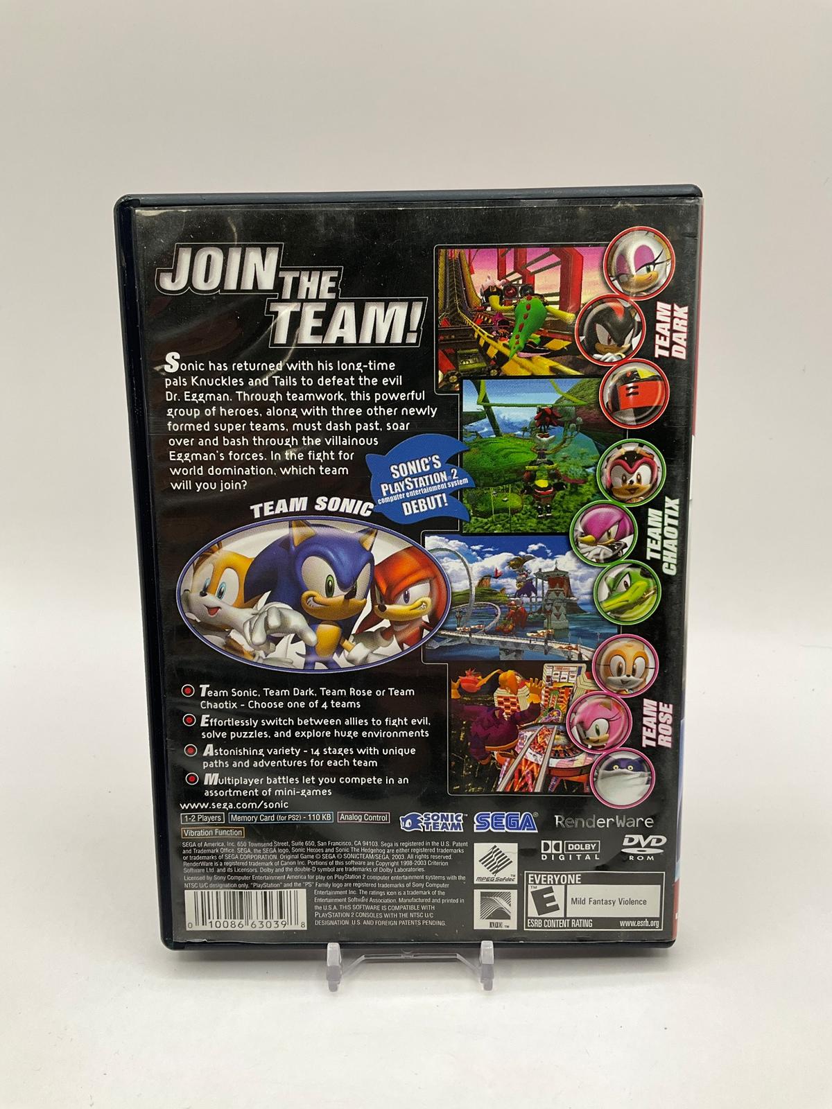 Sonic Heroes Playstation 2 Used