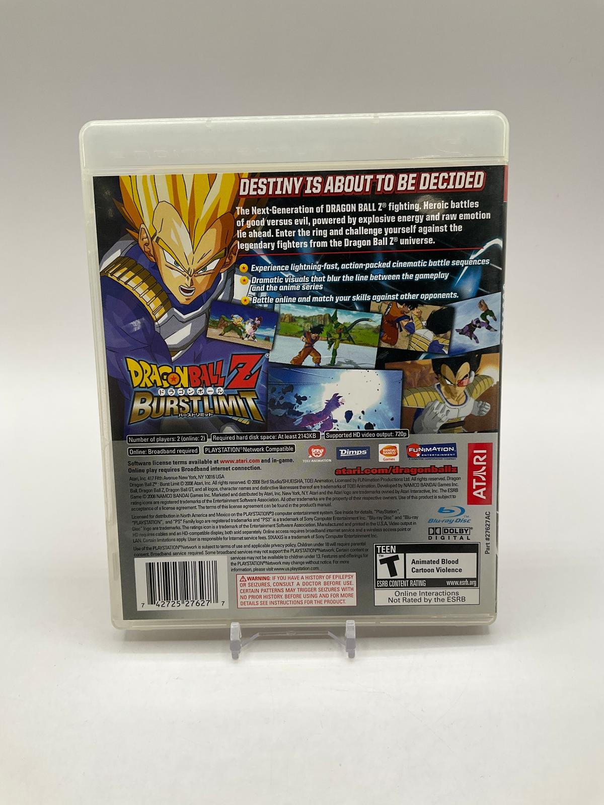 Dragon Ball Z Burst Limit Playstation 3 Used