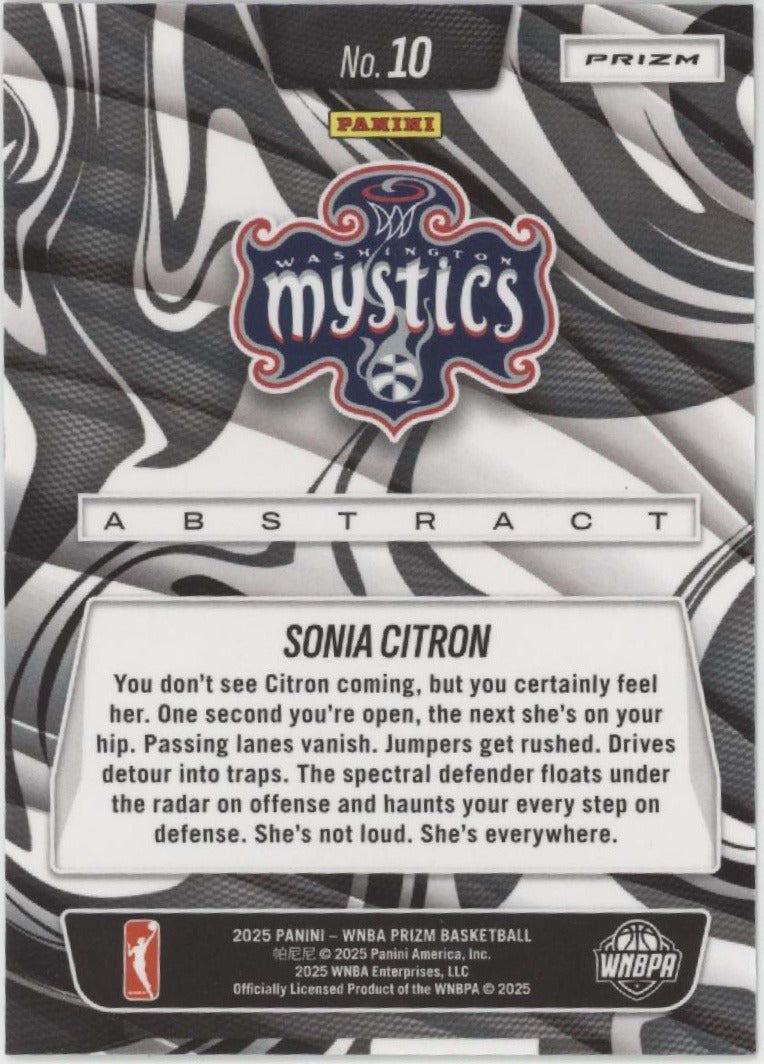 Sonia Citron 2025 Panini WNBA Abstract Prizm RC Prizm #10