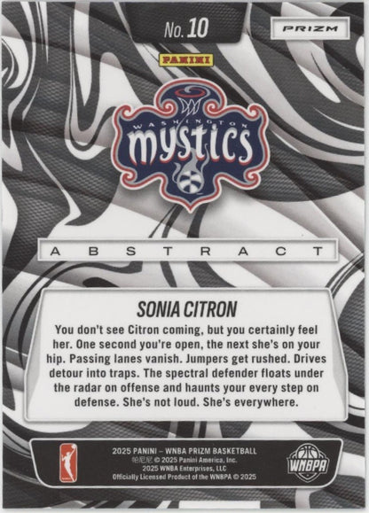 Sonia Citron 2025 Panini WNBA Abstract Prizm RC Prizm #10