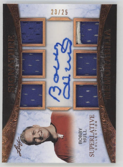Bobby Hull 2021 Leaf Superlative Collection Swatch Auto 23/25 #SSM-BH1