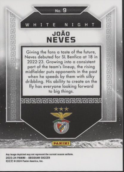 Joao Neves 2023-24 Panini Obsidian White Night #9