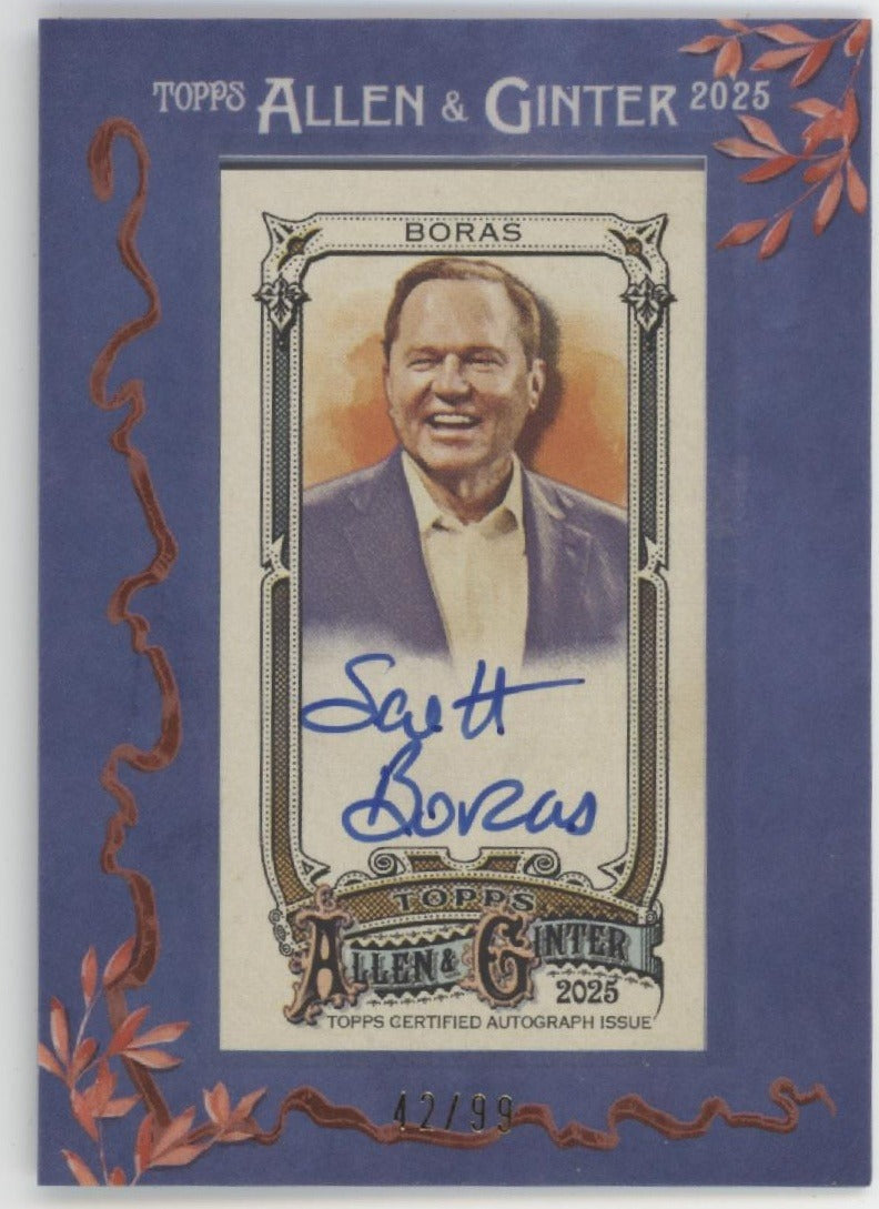 Scott Boras 2025 Topps Allen & Ginter Mini Framed Auto #MA-SBO