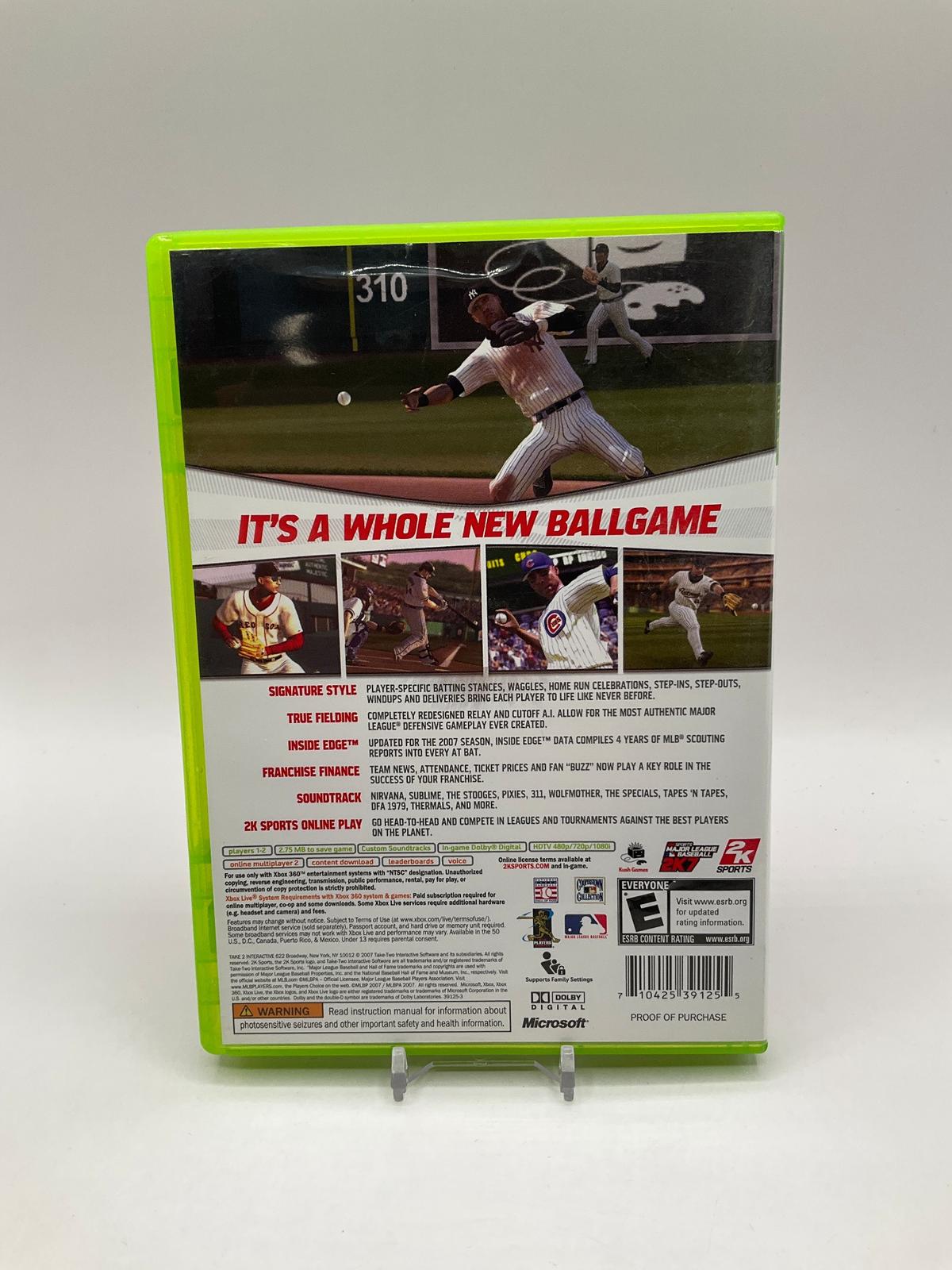 Major League Baseball 2K7 Xbox 360 Used