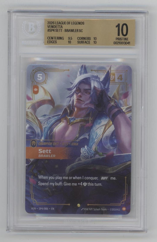 Sett Brawler Riftbound Vendetta #SP4 Beckett 10 Pristine