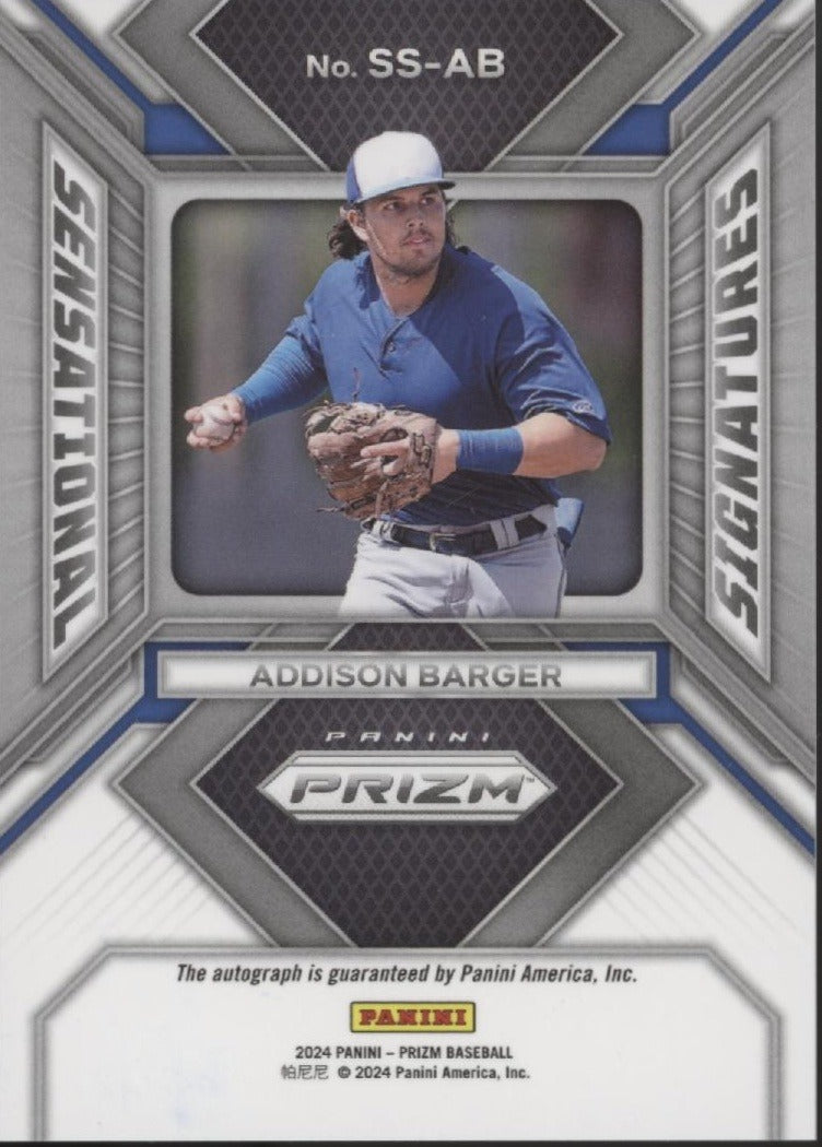 Addison Barger 2024 Panini Prizm Sensational Signatures RC Auto #SS-AB