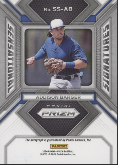 Addison Barger 2024 Panini Prizm Sensational Signatures RC Auto #SS-AB
