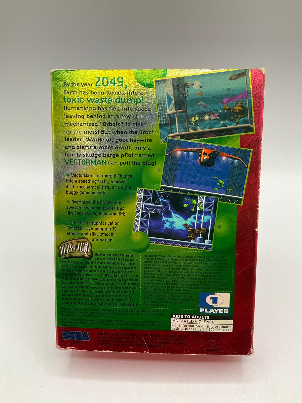 Vectorman [Cardboard Box] Sega Genesis CIB