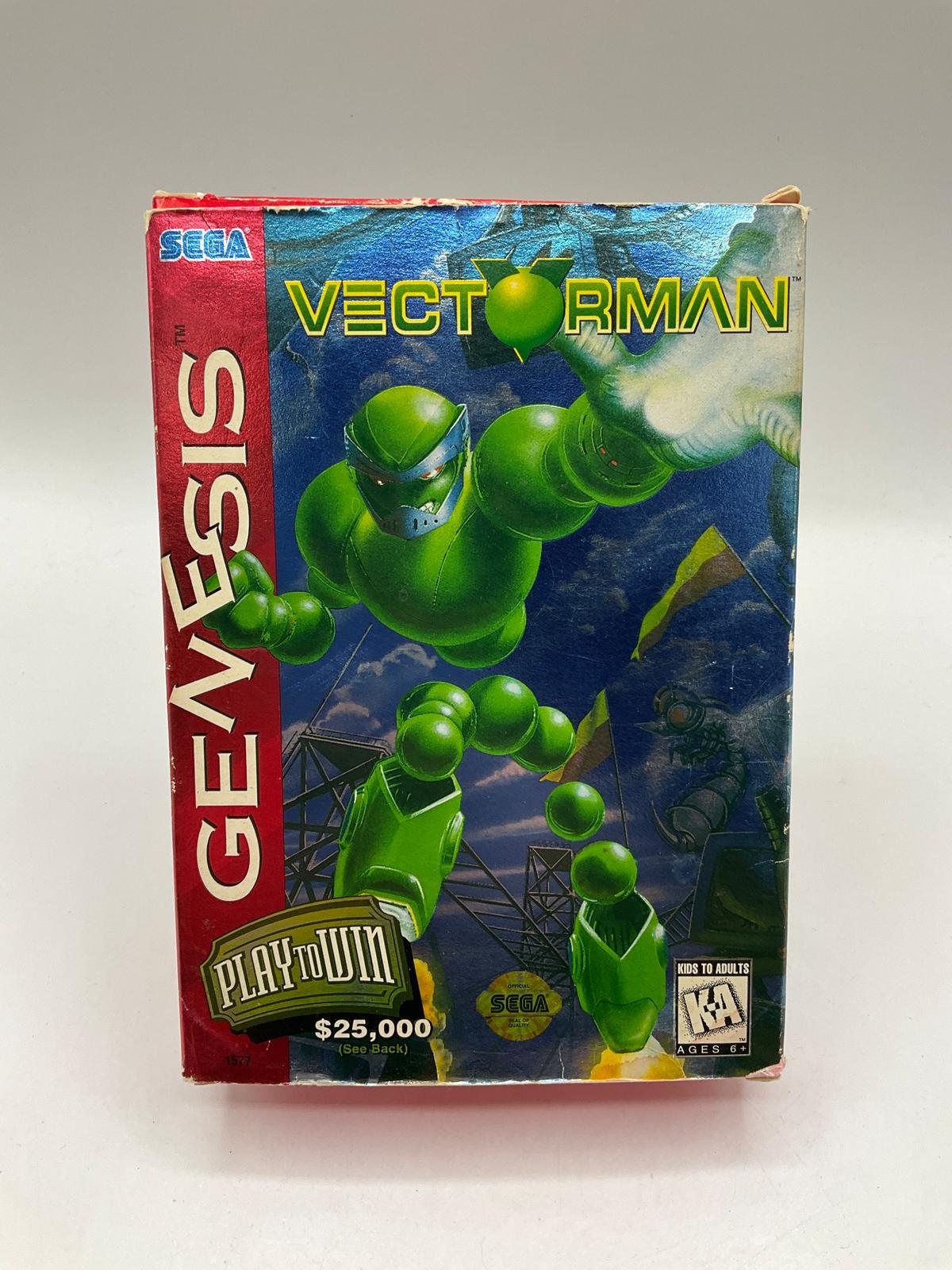 Vectorman [Cardboard Box] Sega Genesis CIB